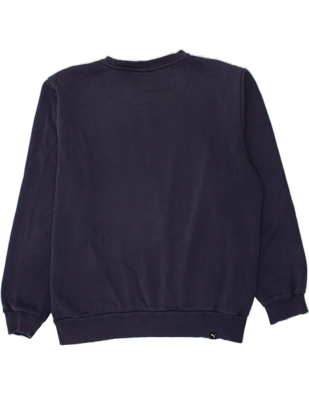 PUMA Mens Graphic Sweatshirt Jumper Medium Navy Blue Cotton Vintage Puma and Second-Hand Puma from Messina Hembry 