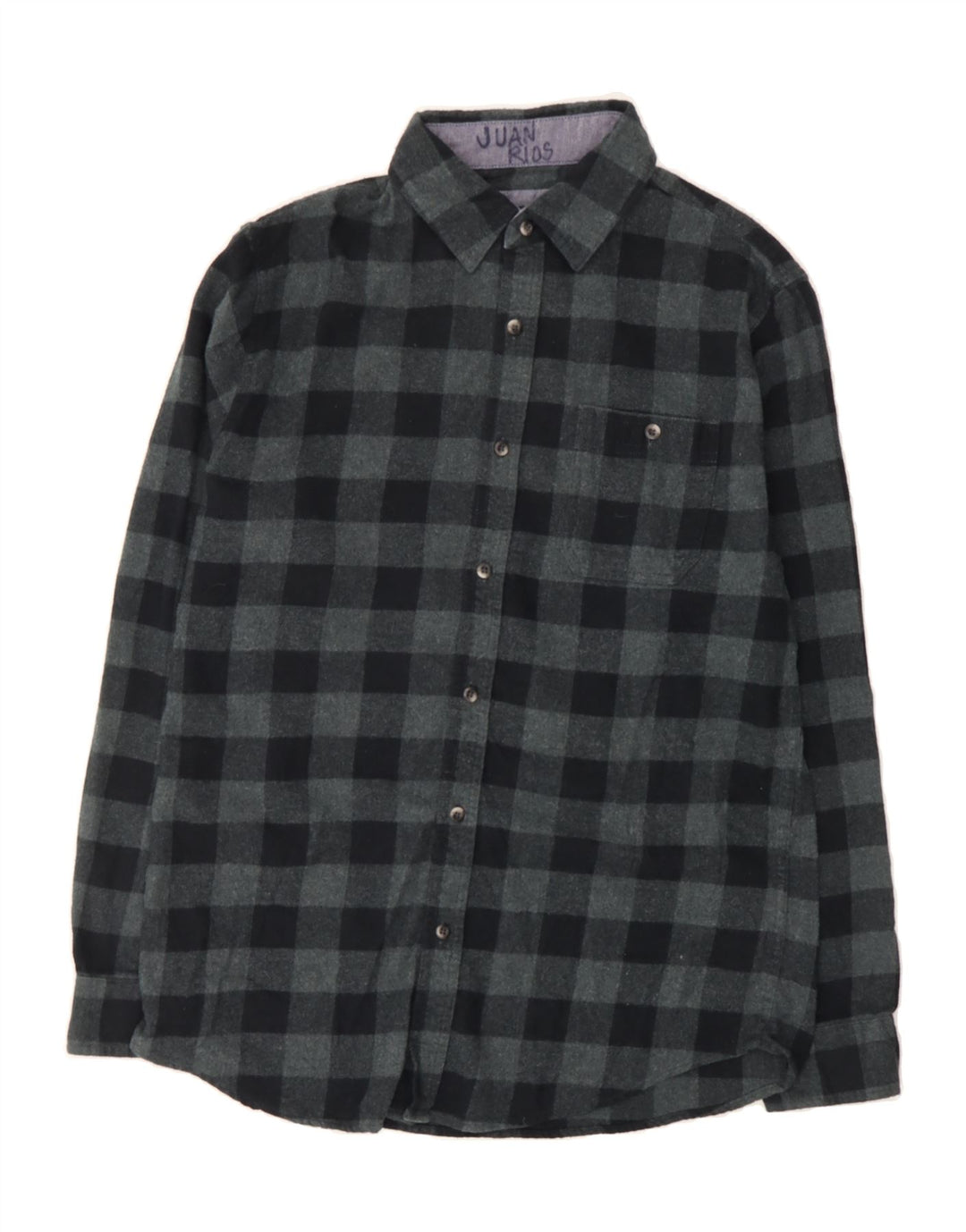 LEE Mens Regular Fit Flannel Shirt Medium Navy Blue Gingham Cotton Vintage Lee and Second-Hand Lee from Messina Hembry 