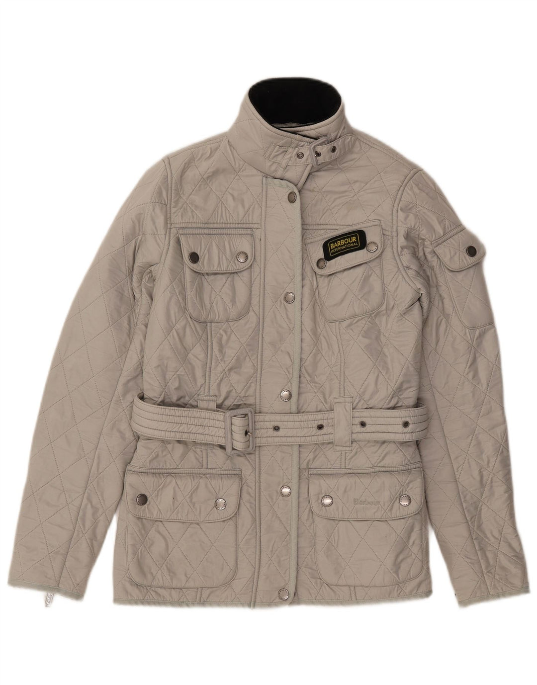BARBOUR Womens Quilted Jacket UK 8 Small  Grey Polyamide