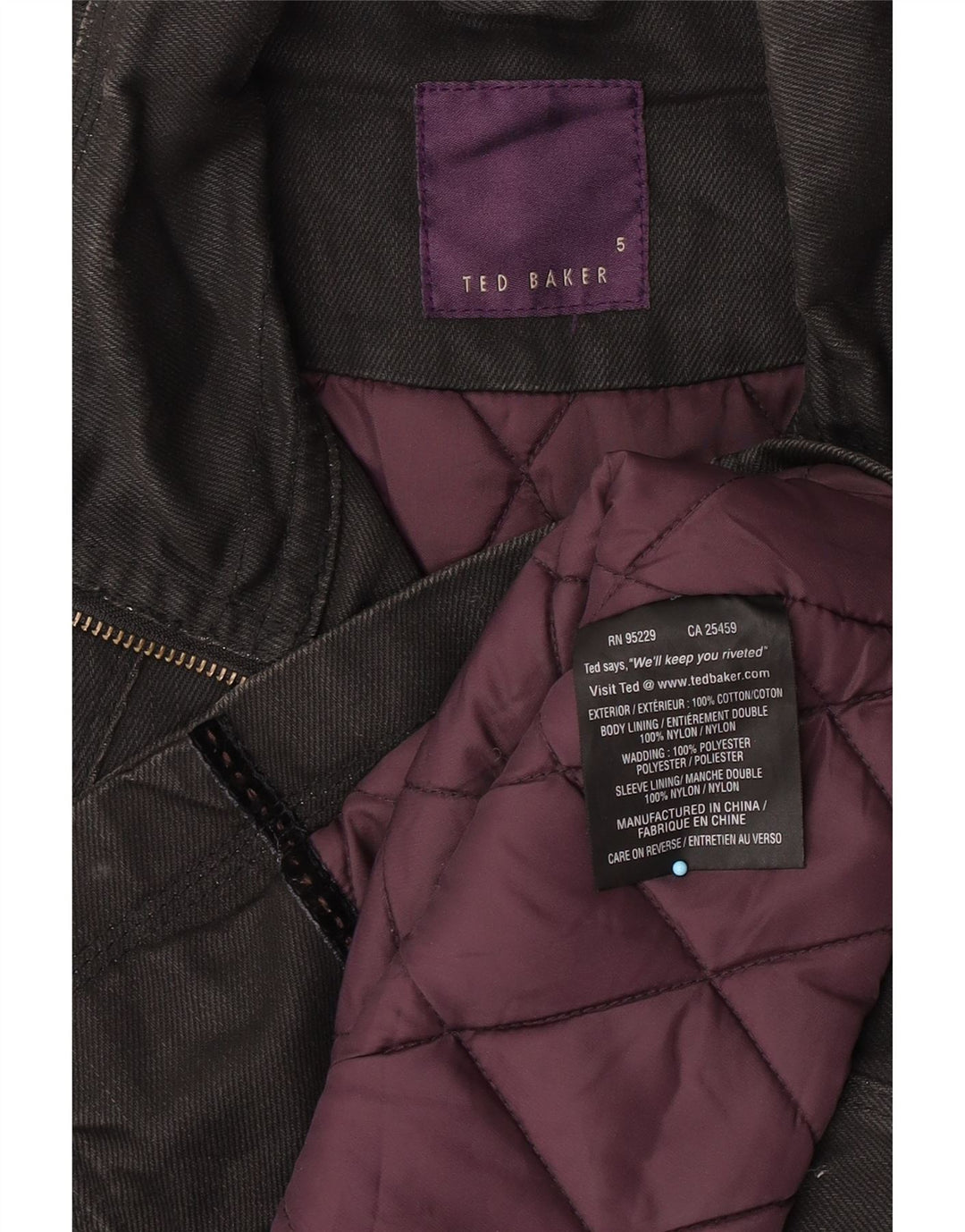 Męska kurtka użytkowa Ted Baker, rozmiar 5 XL, czarna, bawełniana