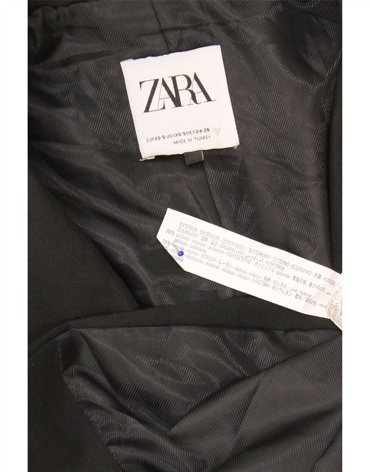 Damska marynarka zapinana na 2 guziki, oversize, Zara UK 6 XS, czarny poliester