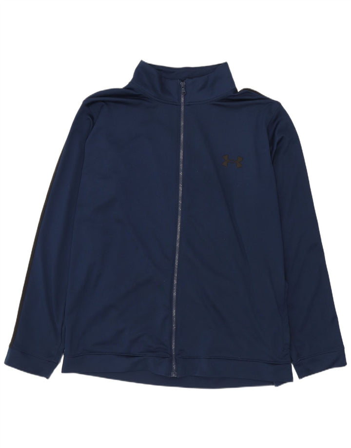 Męska kurtka dresowa UNDER ARMOUR 2XL, granatowy, poliester w blokach kolorów