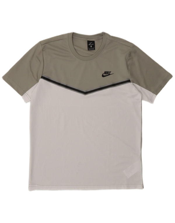 Męska koszulka Nike Dri Fit Top z poliestru w kolorze średnioszarym