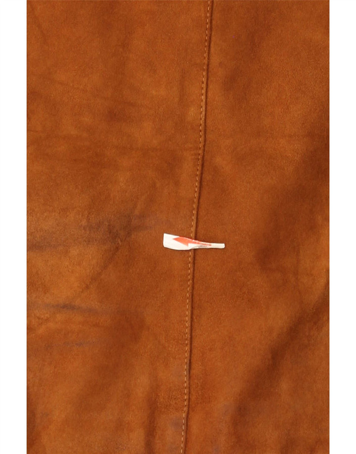 Vintage męska zamszowa kurtka bomber IT 52 XL brązowa