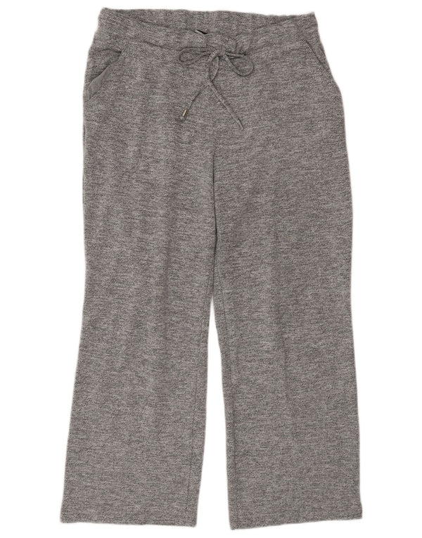 Marks & Spencer Womens Casual Trousers UK 16 Large W34 L28 Grey Flecked