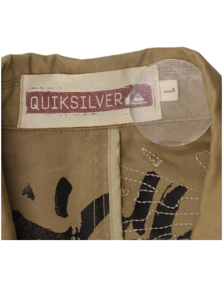 Męska kurtka użytkowa Quiksilver Graphic UK 40, duża, beżowa, bawełniana