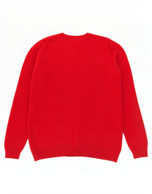 Marks & Spencer Damski sweter z autografem, UK 14, duży, czerwony kaszmir