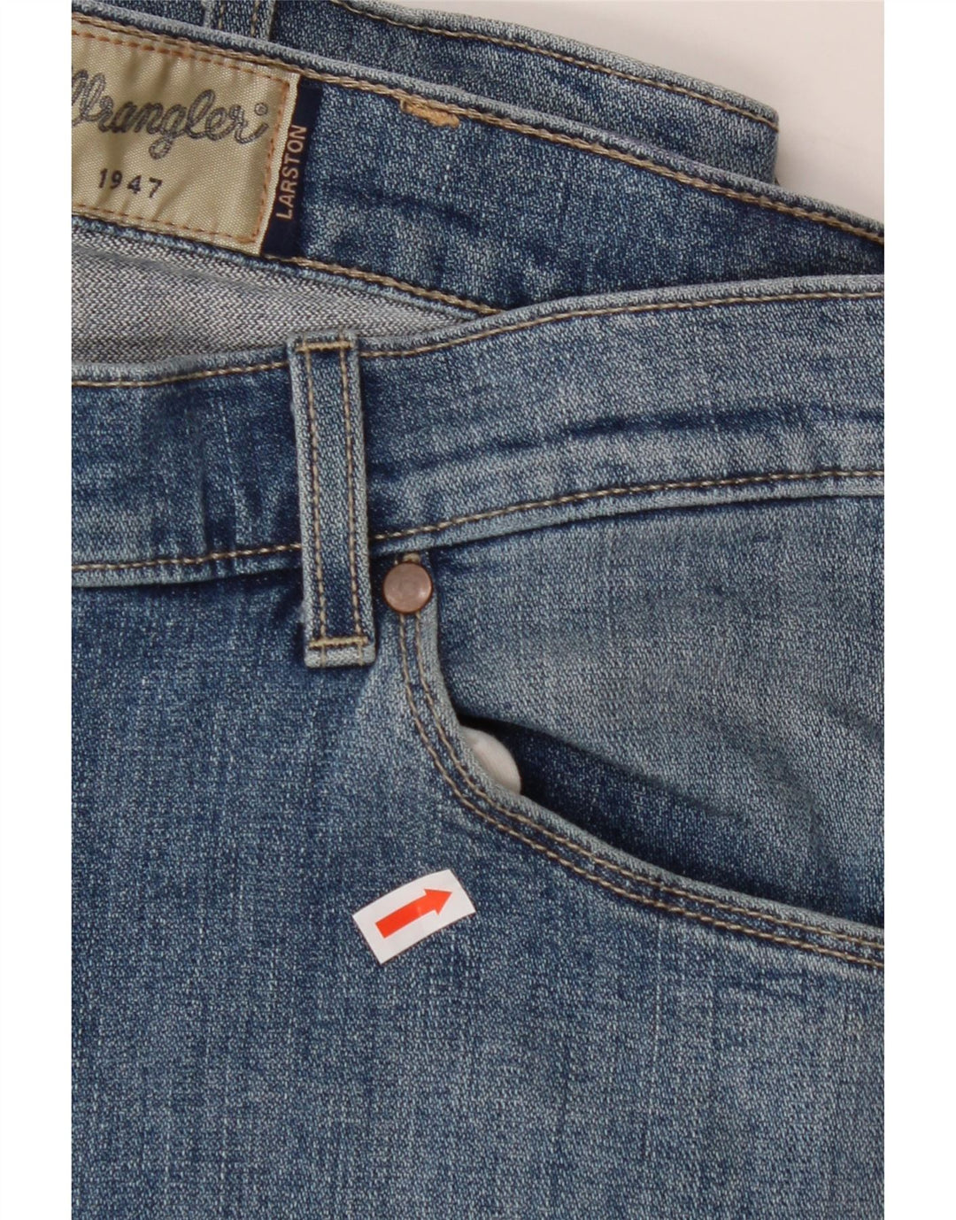 WRANGLER Mens Larston Slim Jeans W36 L30 Blue Cotton
