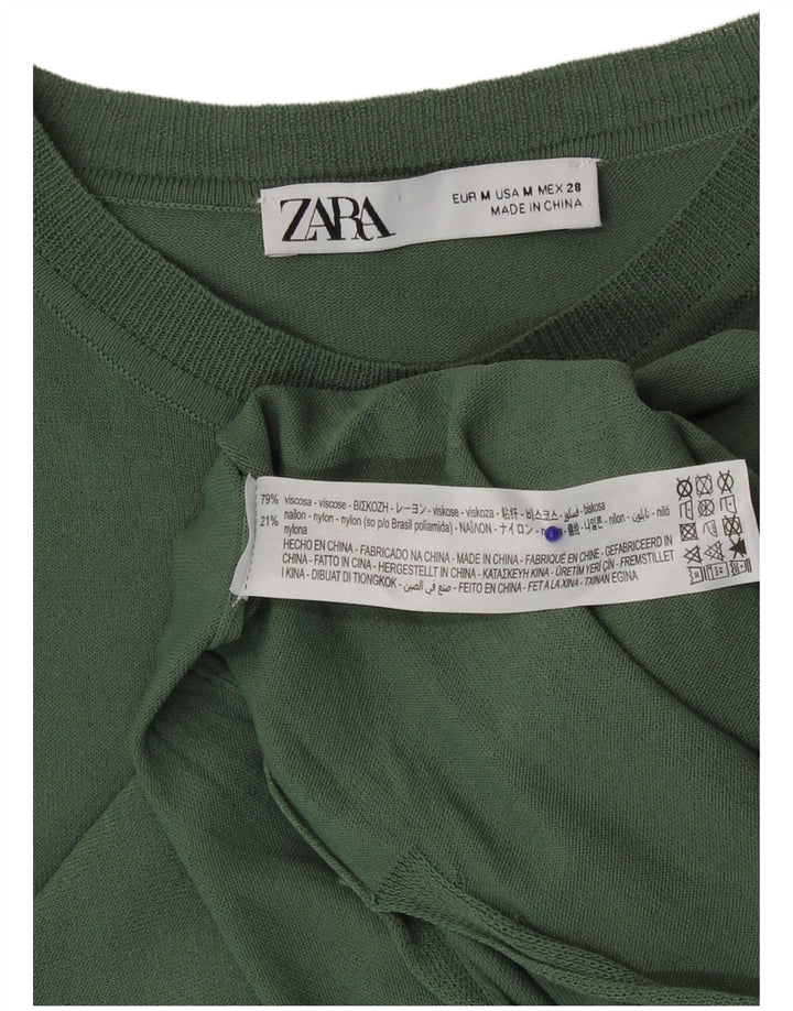 Damska sukienka maxi Zara UK 12 Średnia zielona wiskoza