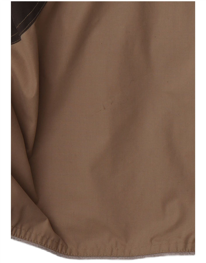 Męska kurtka przeciwdeszczowa Jack Wolfskin UK 42 XL, beżowy poliester z blokami kolorów