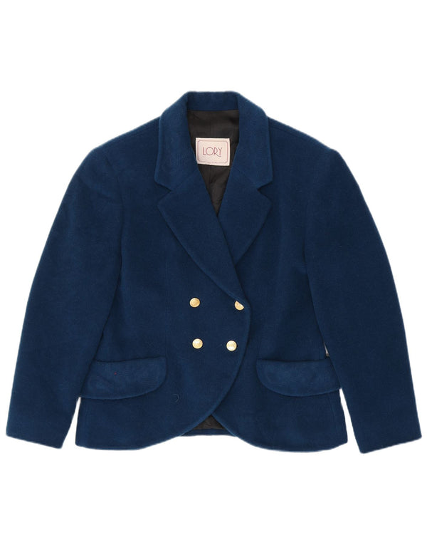 Vintage damska marynarka z podwójnymi piersiami IT 46, duża granatowa