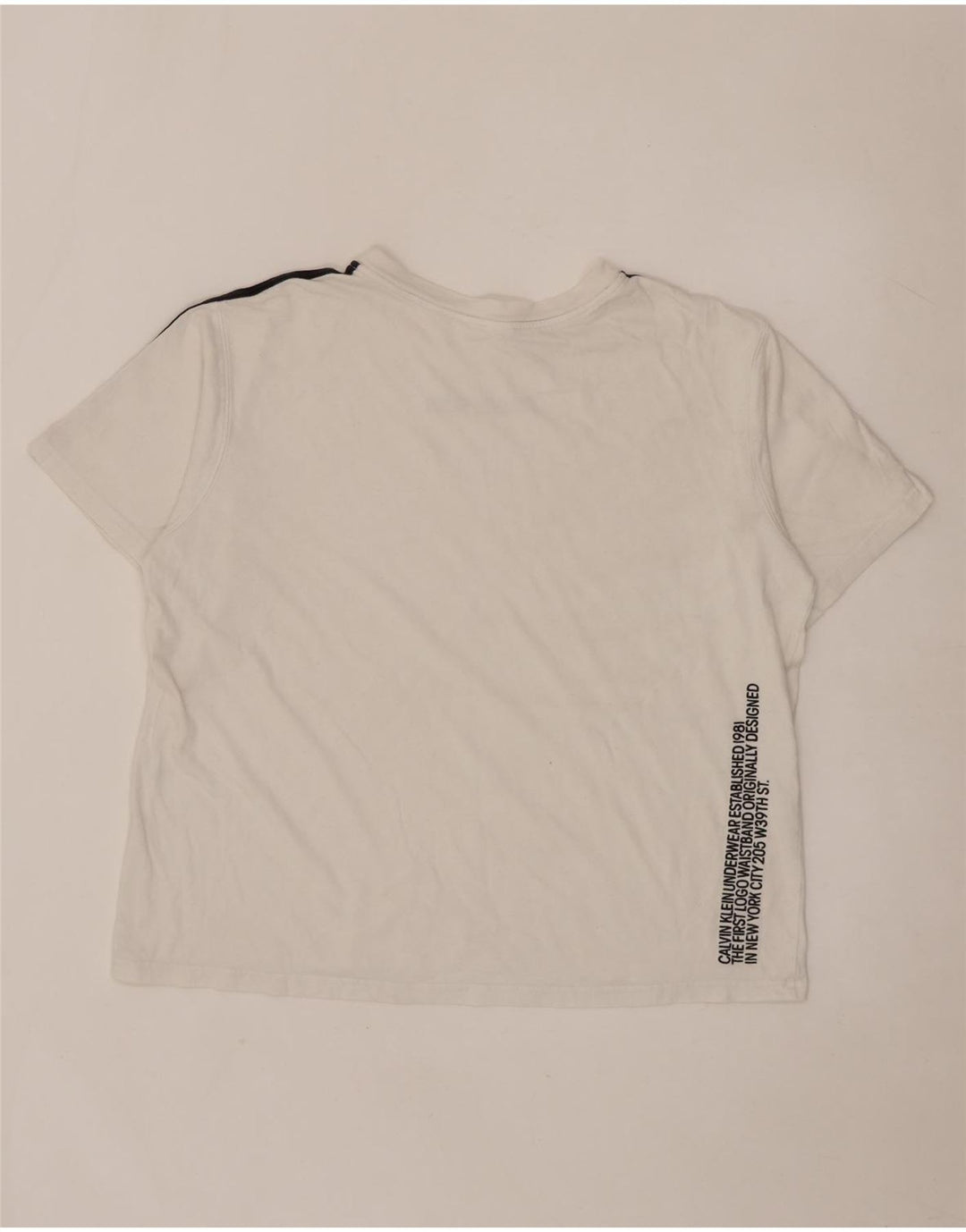 Męski T-shirt CALVIN KLEIN z grafiką, duży, w białe paski