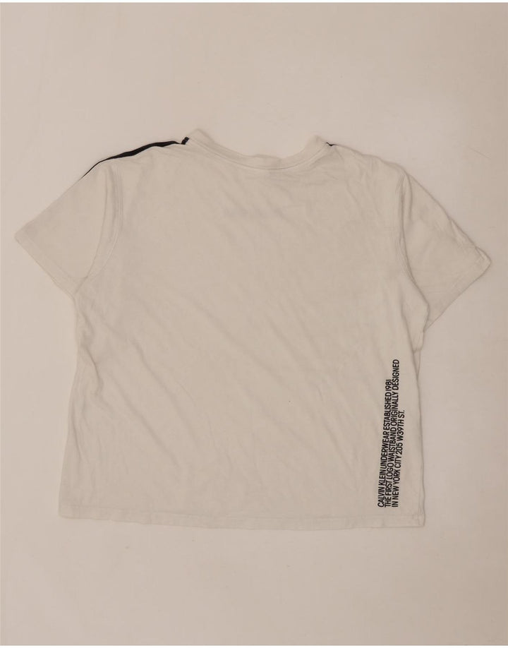 Męski T-shirt CALVIN KLEIN z grafiką, duży, w białe paski