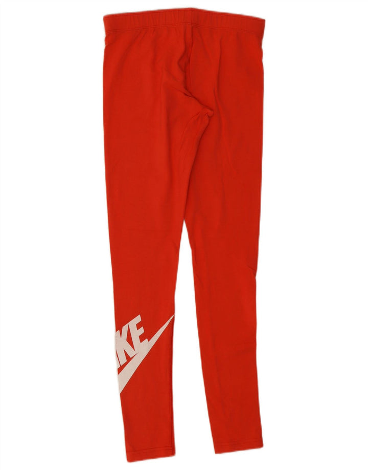 Damskie legginsy Nike Graphic UK 8, małe, pomarańczowe, bawełniane