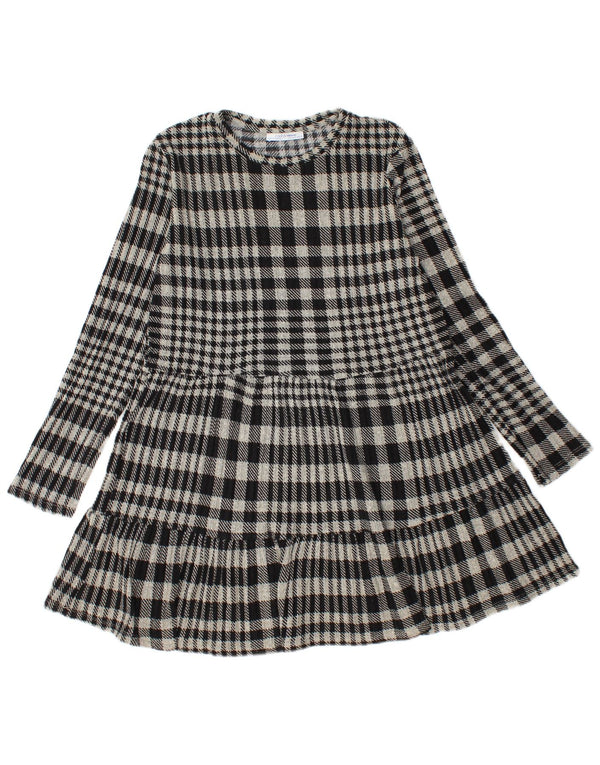 Damska dzianinowa sukienka wielowarstwowa Zara UK 12 w średnią szarą kratkę