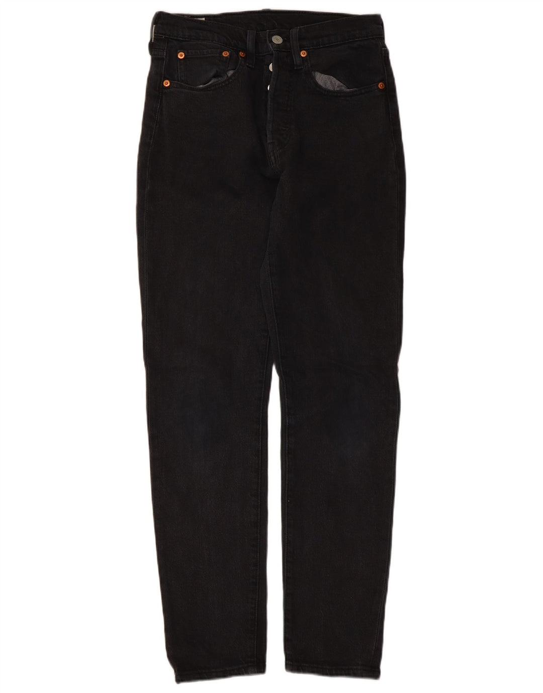 Męskie dżinsy Levi's 501 Straight W26 L30 Czarna bawełna