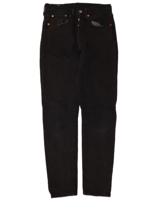 Męskie dżinsy Levi's 501 Straight W26 L30 Czarna bawełna