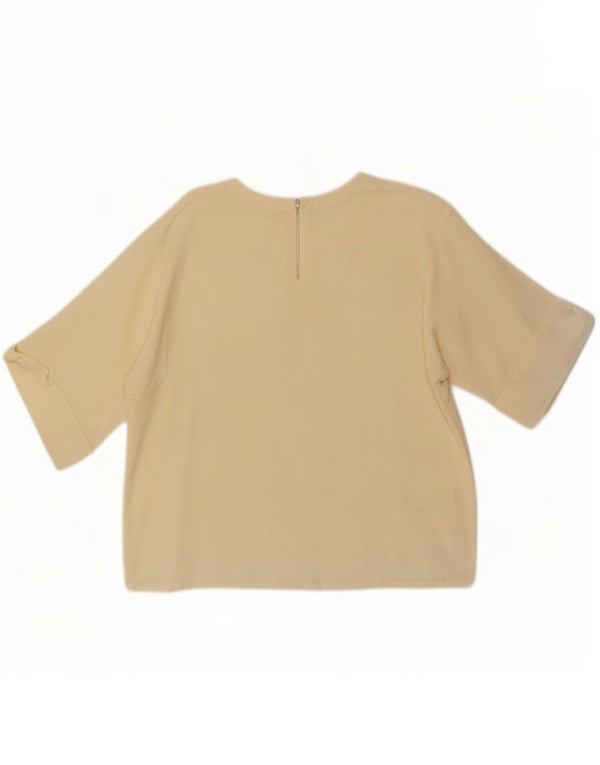 Bluzka damska Vintage Top UK 14 Średni żółty