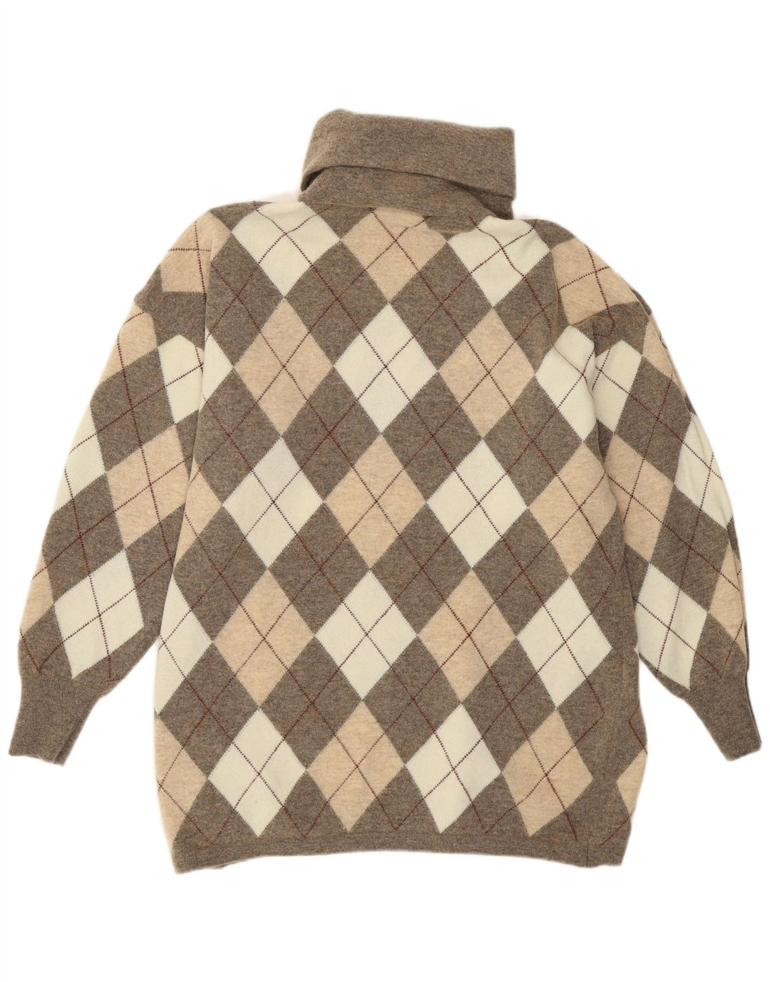 Damski sweter Gispa z wywijanym dekoltem UK 18 XL Szary Argyle/Diament