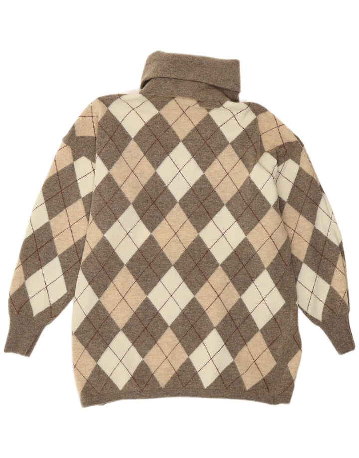 Damski sweter Gispa z wywijanym dekoltem UK 18 XL Szary Argyle/Diament
