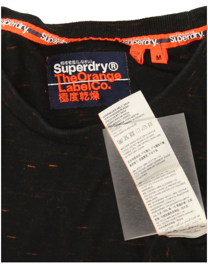 T-shirt męski Superdry, bawełniany, średni czarny w cętki