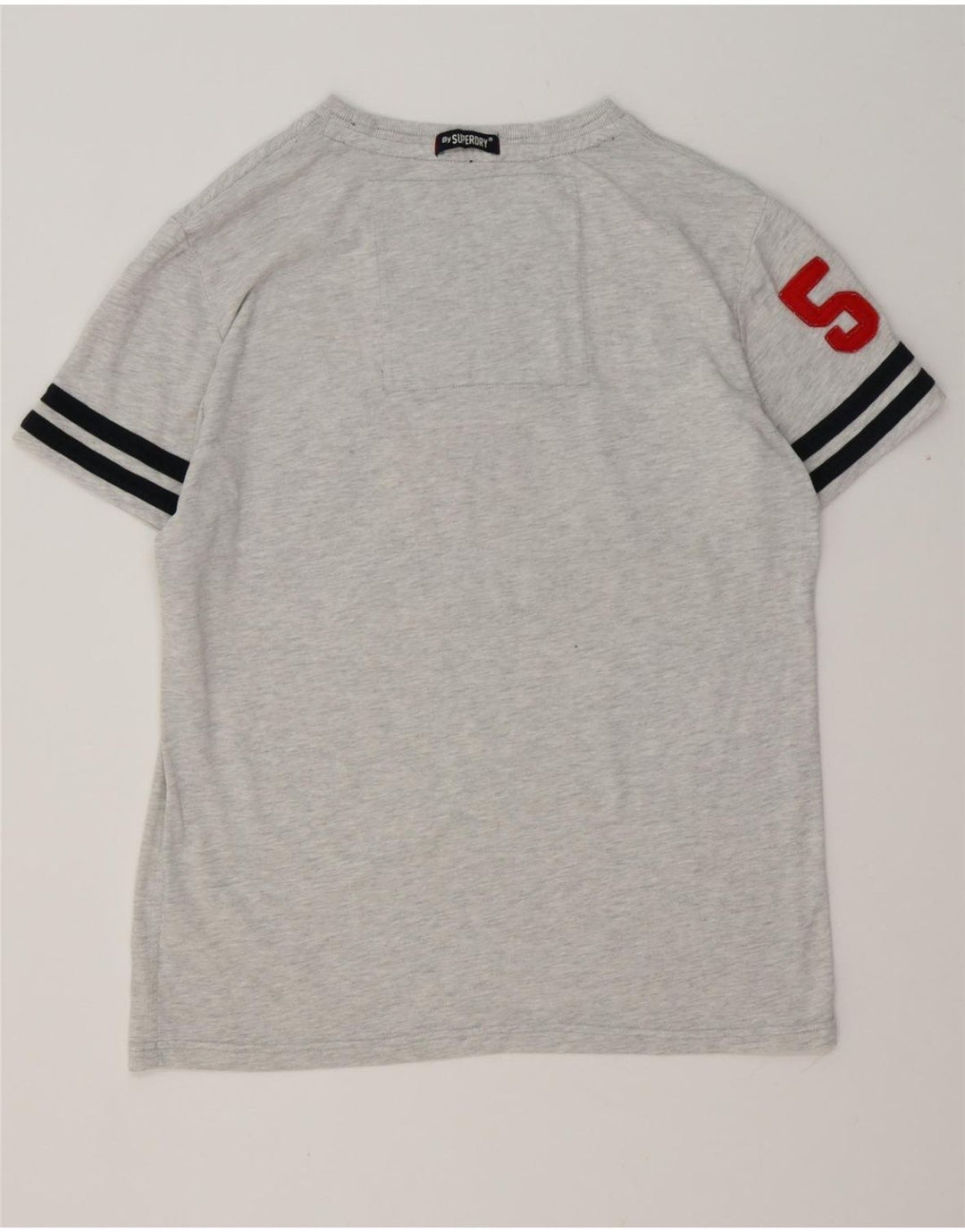 Męski T-shirt SUPERDRY z grafiką, 2XL, szara bawełna w plamki