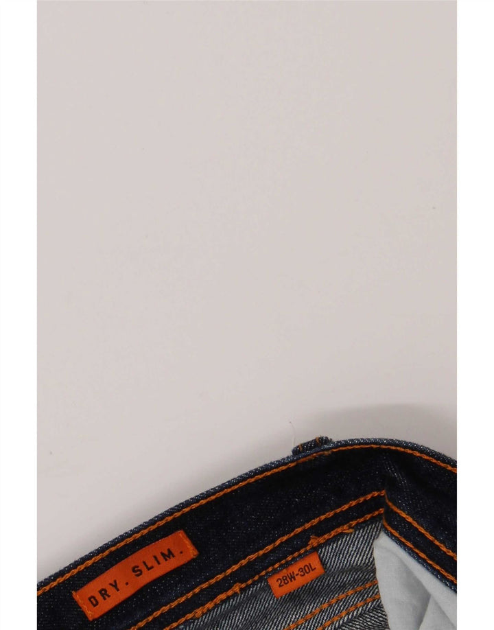 Damskie jeansy Superdry Slim W28 L30 Granatowe, bawełniane
