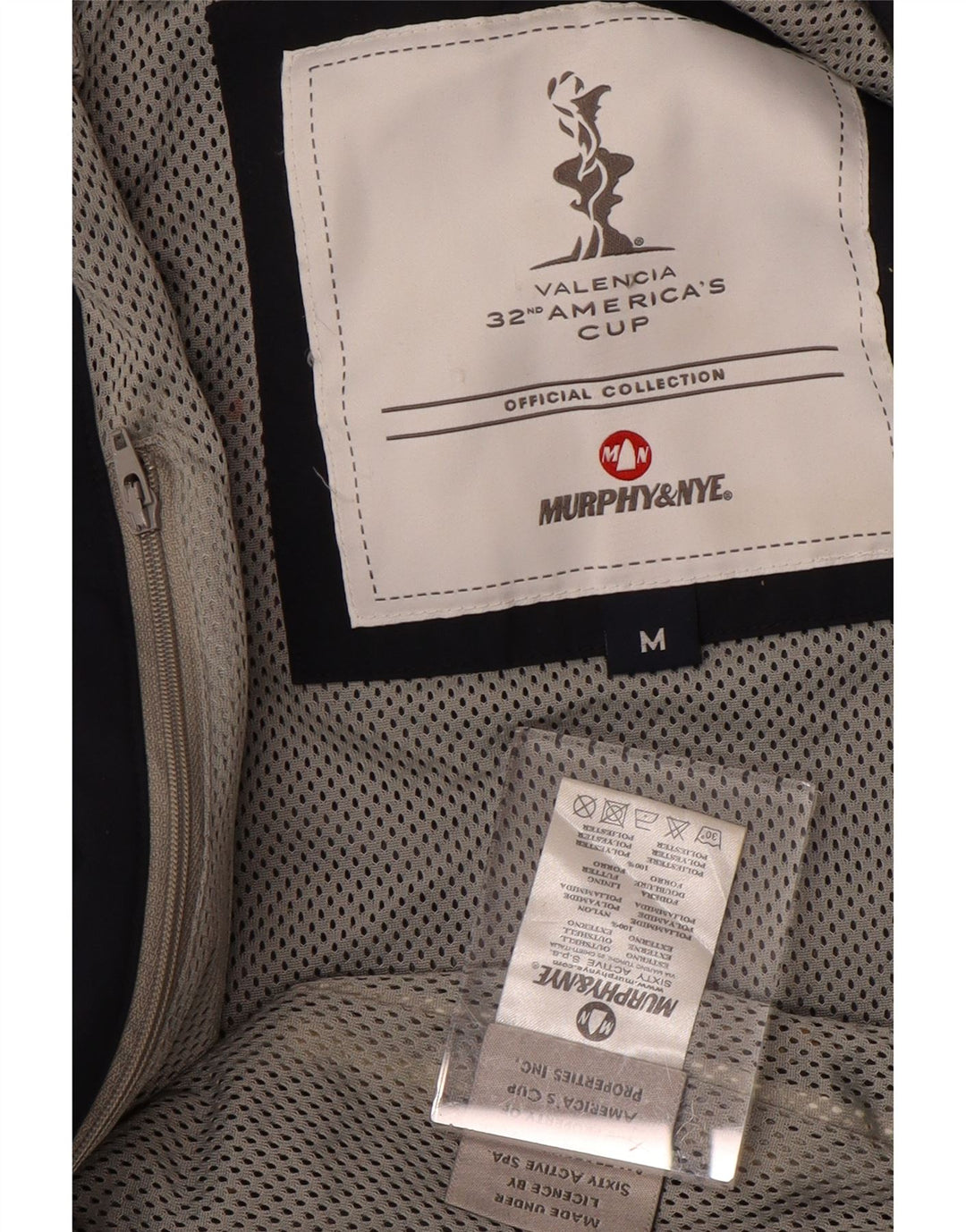 Męska kurtka przeciwdeszczowa MURPHY & NYE o luźnym kroju UK 38, średni granatowy nylon