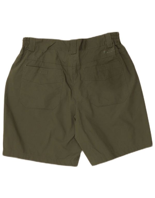 Mountain Warehouse Womens Chino Shorts UK 12 Medium W30  Khaki Polyester