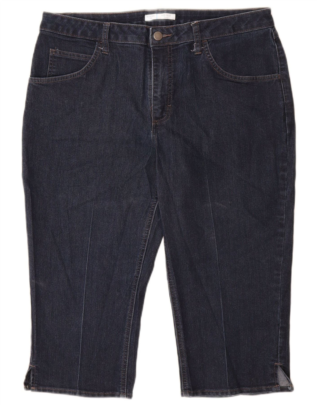 Damskie jeansy Capri LEE Riders Mid Rise US 14 Large W34 L19 Granatowe