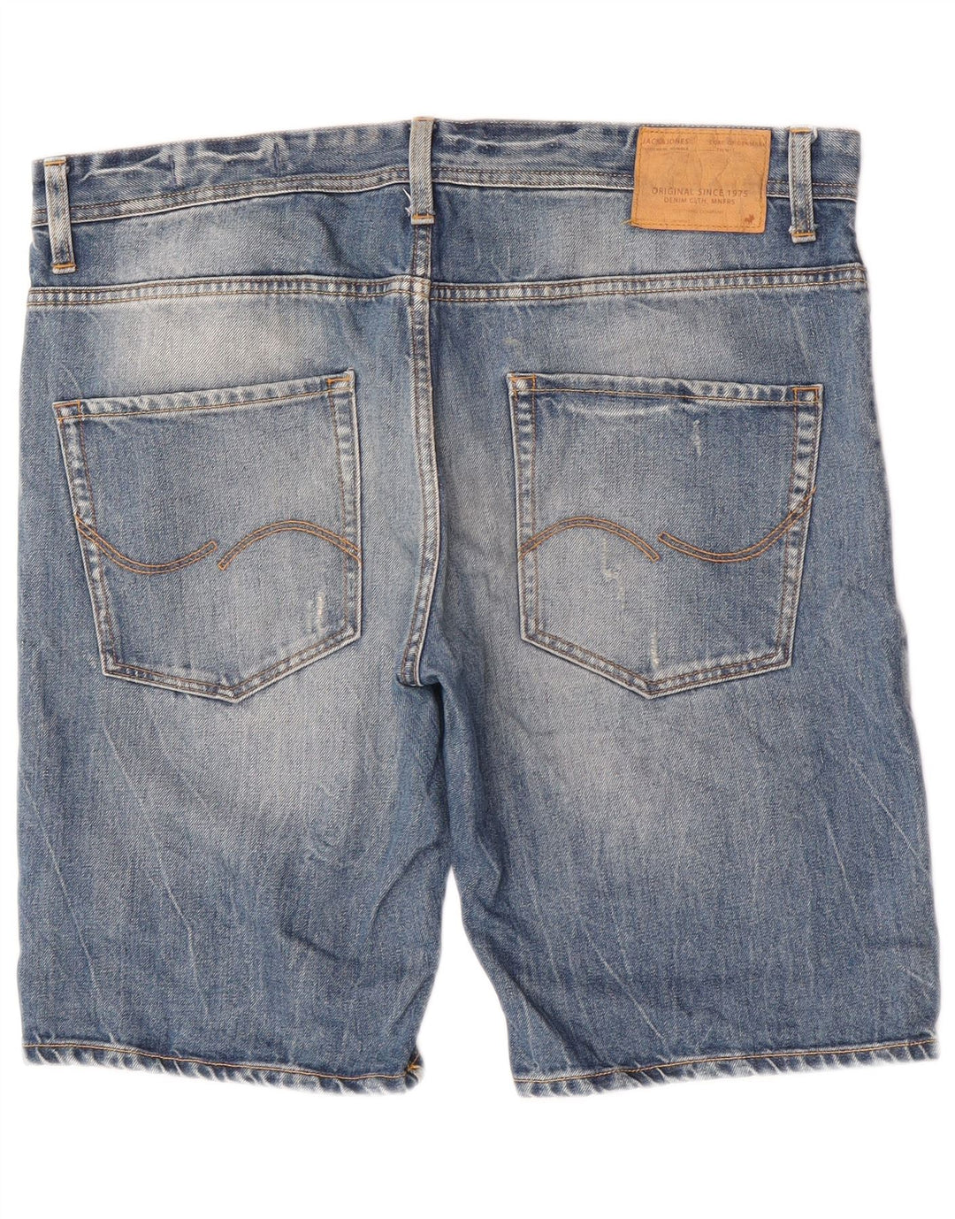 Męskie spodenki jeansowe Jack & Jones w trudnej sytuacji o regularnym kroju W38 XL, niebieskie
