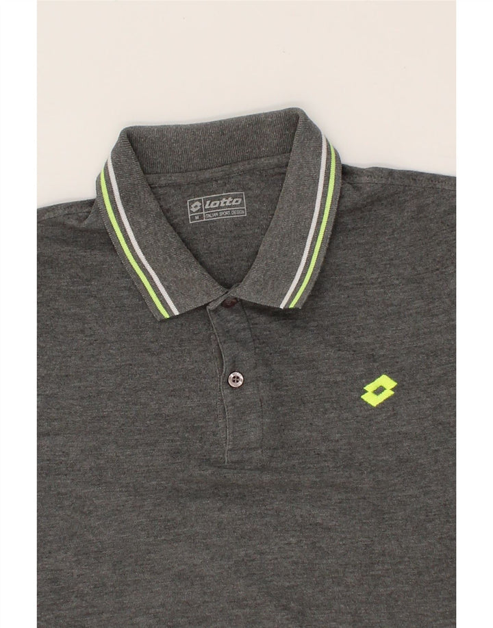 LOTTO Mens Polo Shirt Medium Grey Cotton Vintage Lotto and Second-Hand Lotto from Messina Hembry 