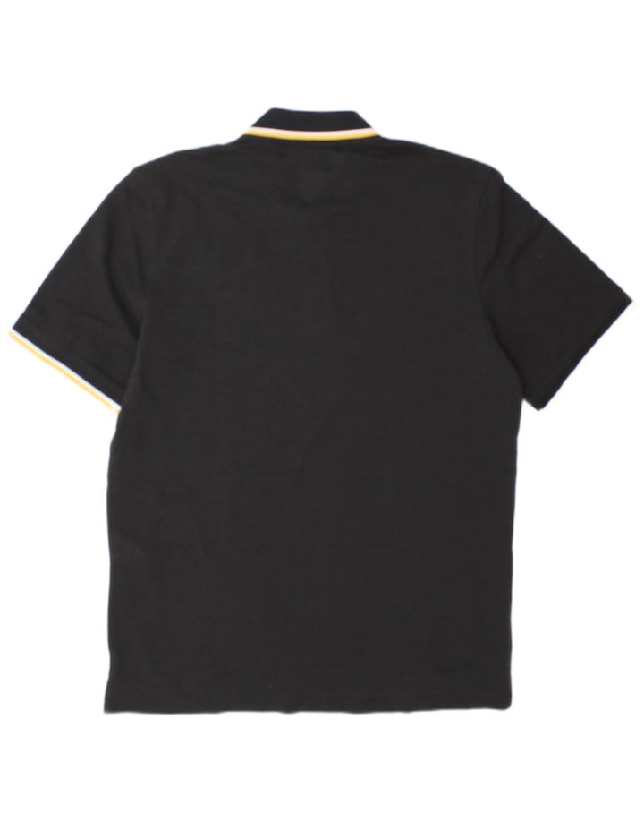 Męska koszulka polo Jack & Jones, duża, czarna, bawełniana
