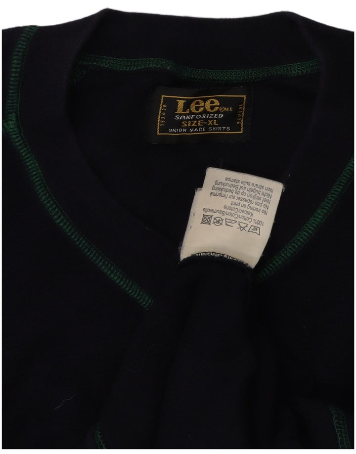 Bluza męska LEE XL, bawełniana, granatowa