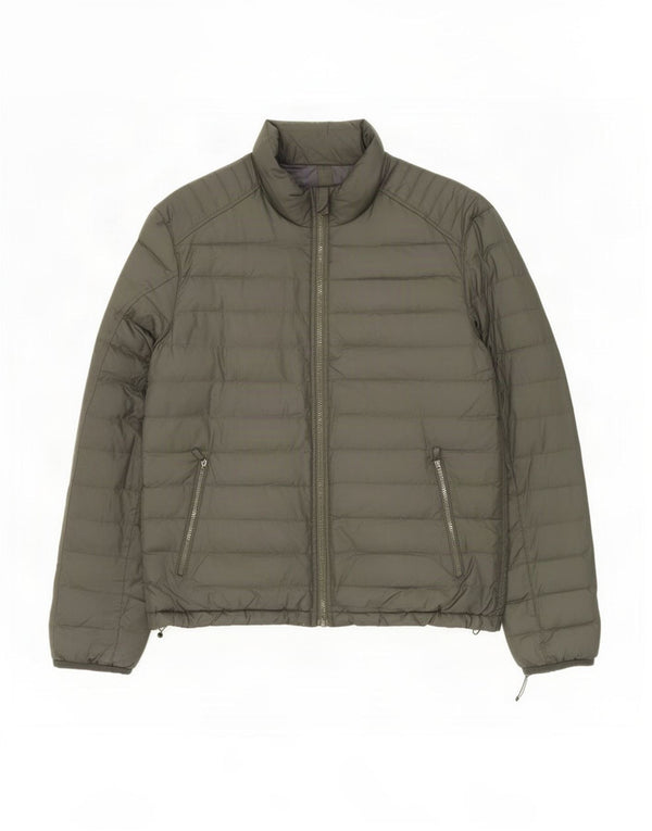 Męska ocieplana kurtka Massimo Dutti UK 40, duża, khaki, poliester