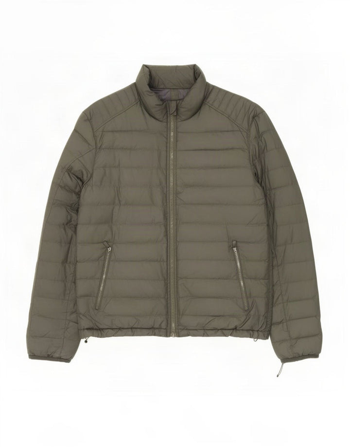 Męska ocieplana kurtka Massimo Dutti UK 40, duża, khaki, poliester