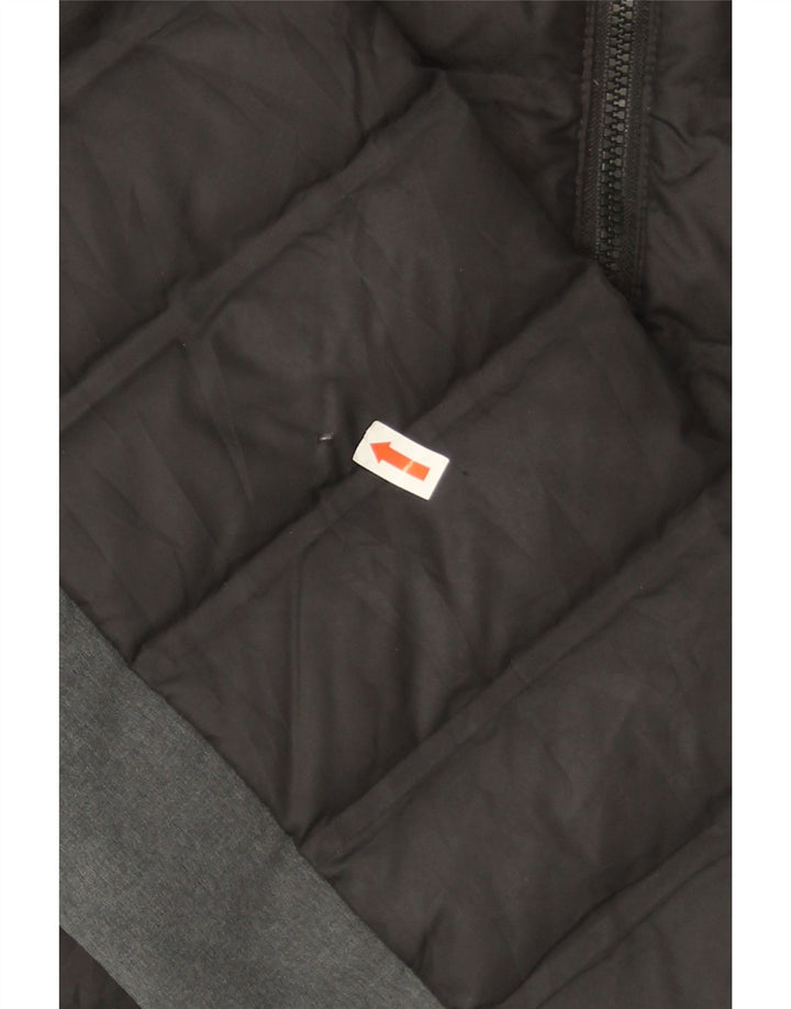 Męska ocieplana kurtka Columbia UK 40, duży czarny poliester z blokami kolorów