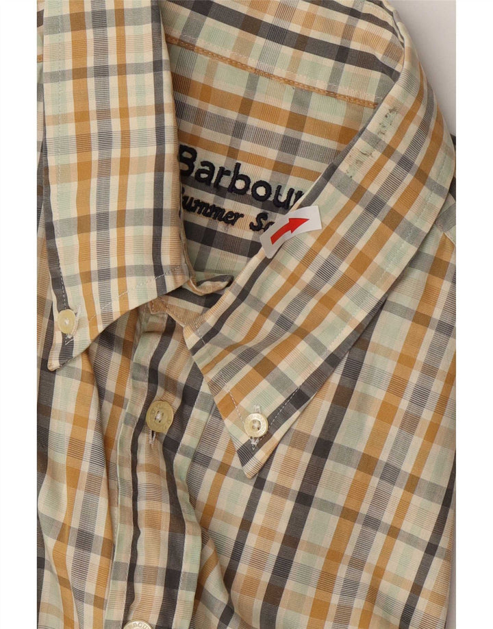 Koszula męska Barbour w dużą beżową kratkę