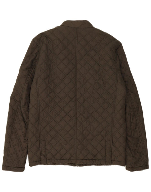 Męska pikowana kurtka Superdry UK 38, średni khaki, poliester