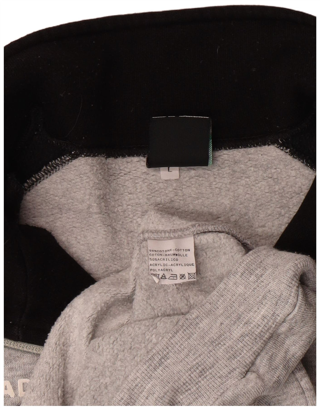 Męska bluza z zamkiem błyskawicznym Diadora, duża, szara, bawełniana w bloki kolorów