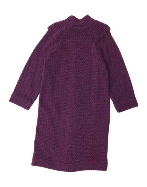 Vintage damski sweter oversize o przedłużonym fasonie, UK 8, mały fiolet