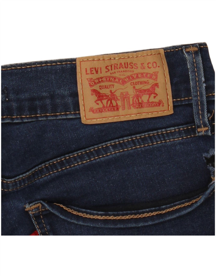 Damskie jeansy LEVI'S 710 Super Skinny W26 L30 Granatowy poliester
