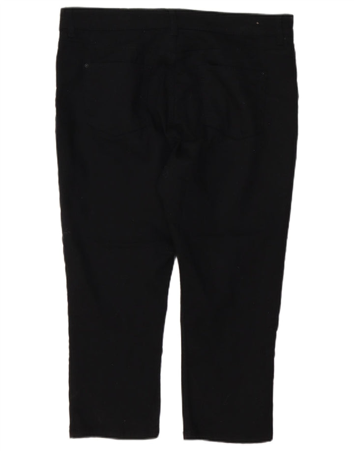 Marks & Spencer Damskie Regularne Jeansy Capri UK 16 Duże W38 L21 Czarne