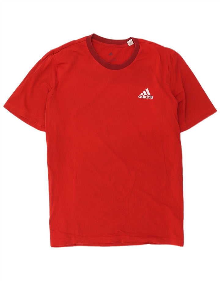 Adidas Męska Koszulka Top Duża Czerwona Bawełna