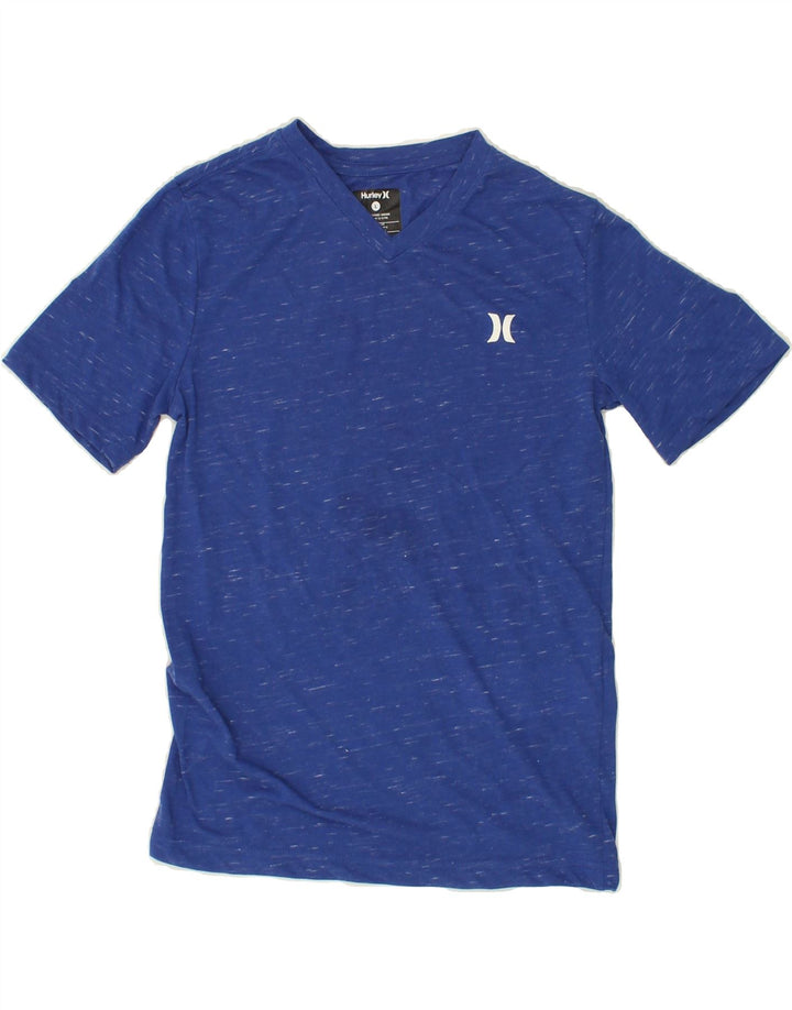 HURLEY Boys T-Shirt Top 12-13 Years Large  Blue Flecked Polyester Vintage Hurley and Second-Hand Hurley from Messina Hembry 