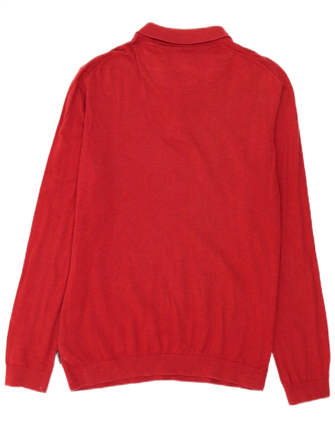 Męski sweter polo Ted Baker, rozmiar 4, duży, czerwony, z geometrycznej bawełny