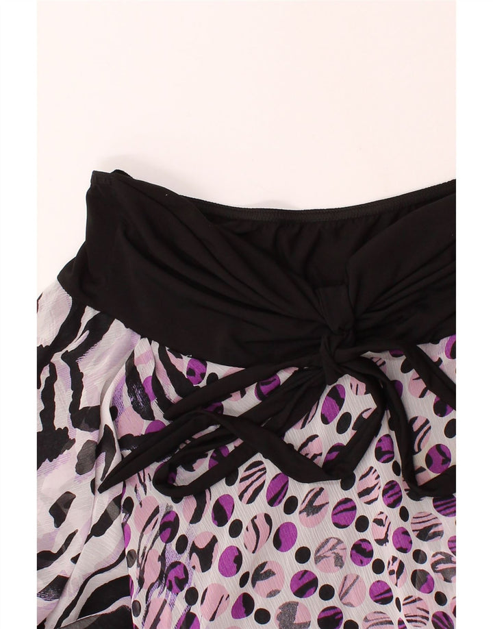 VINTAGE Womens Asymmetrical Skirt Medium W37  Purple Animal Print Vintage Vintage and Second-Hand Vintage from Messina Hembry 