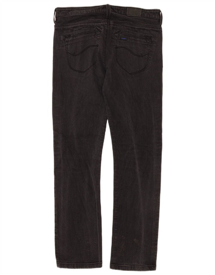 Damskie jeansy Lee Straight W29 L30 Czarne bawełniane