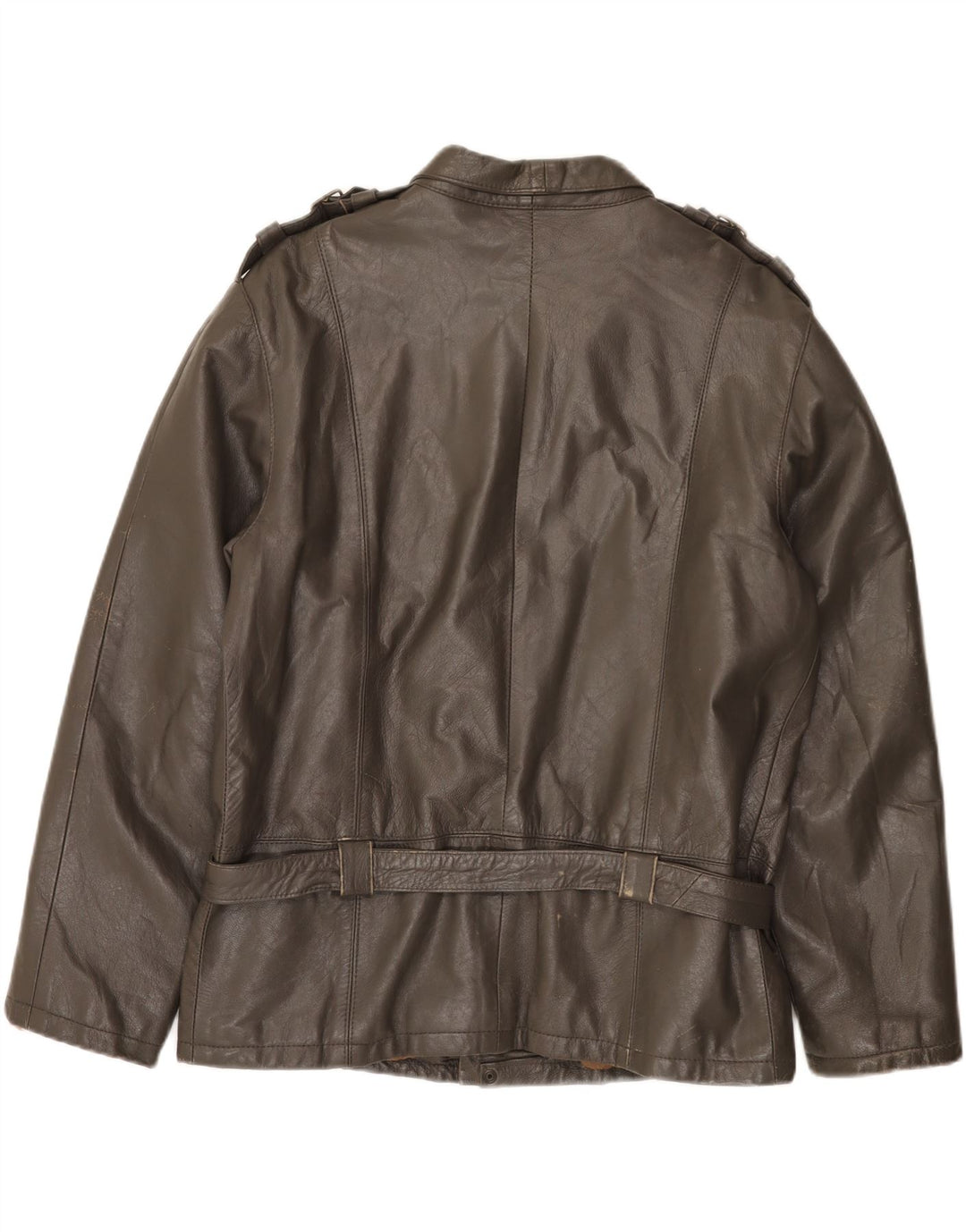 Vintage męska skórzana kurtka wojskowa IT 52 XL szara