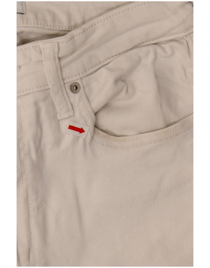 Damskie jeansy przycięte CALVIN KLEIN W30 L24 Biała bawełna